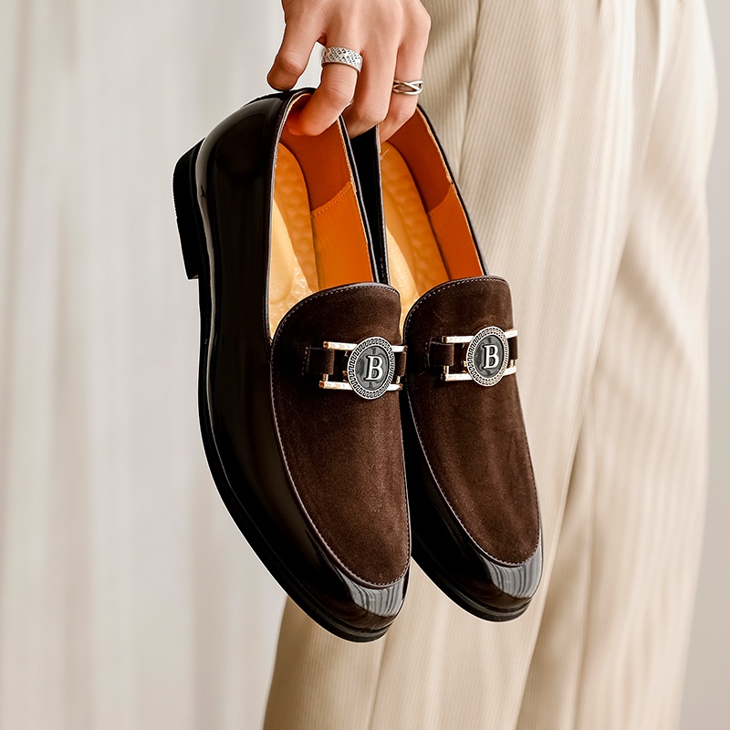 Men'S Shoes Hey Dude - Mocassins de Couro Marrom Masculinos de