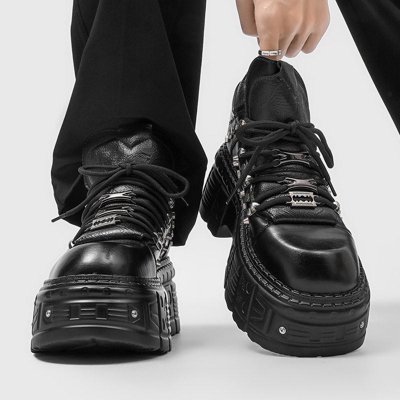 Men'S Shoes Increase Height - Novos Sapatos Plataforma Masculinos Góticos Punk,