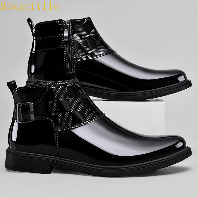 Men'S Shoes Hey Dude - Botas Chelsea Masculinas Pretas de Couro