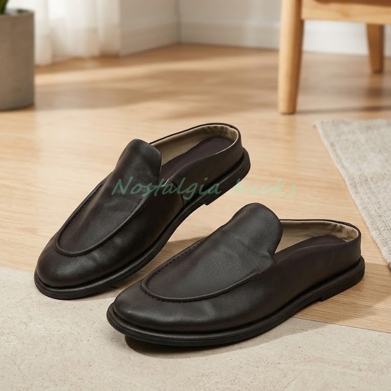 Mules de couro masculinas, sem - Men'S Shoes Smart avaliação e preço